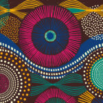 African tribal pattern background in colorful tone